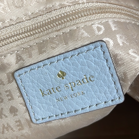 Kate Spade Large Grey Leather Zippered Top Handle Satchel *See Description* - Picture 10 of 17